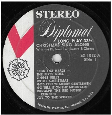 Diplomat Orchestra + Chorus / Christmas Sing Along | Diplomat SX-1012 | January 1964