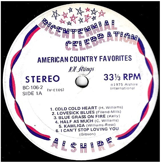 101 Strings / American Country Favorites | Alshire BC-106-2 | 1975