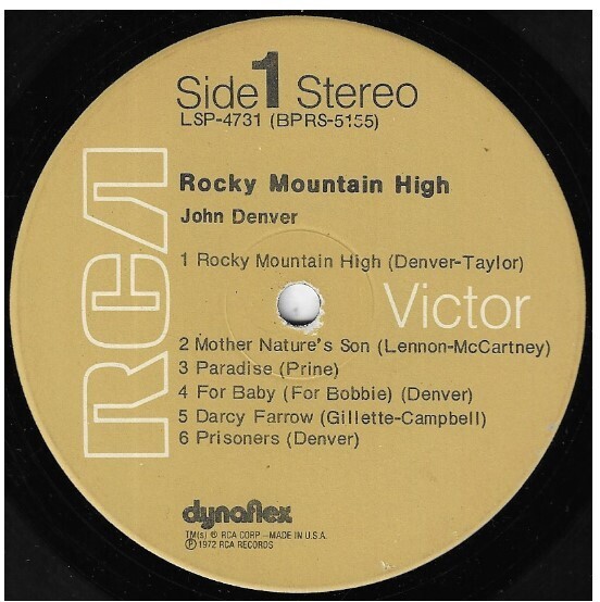 Denver, John / Rocky Mountain High | RCA Victor LSP-4731 | August 1972