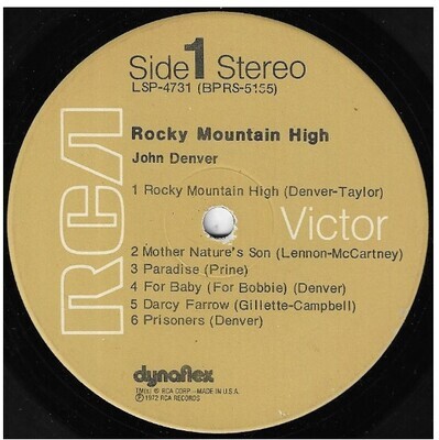 Denver, John / Rocky Mountain High | RCA Victor LSP-4731 | August 1972