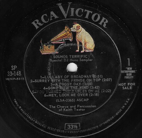 Textor, Keith / Sounds Terrific! | RCA Victor SP 33-148 | Promo | 1961