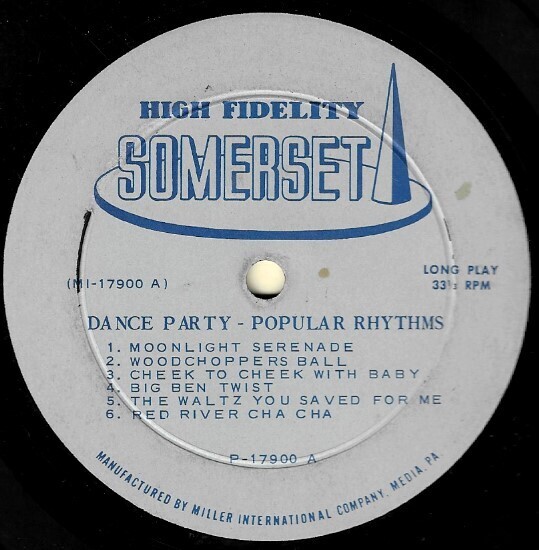 Various Artists / Dance Party - Popular Rhythms | Somerset P-17900 | Mono | 1963