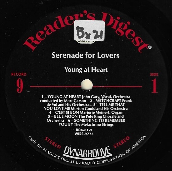 Various Artists / Serenade For Lovers (Record 9) | Reader&#39;s Digest RD4-61-9 | Stereo | 1969