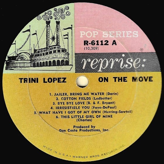 Lopez, Trini / On the Move | Reprise R-6112 | Mono | 1964
