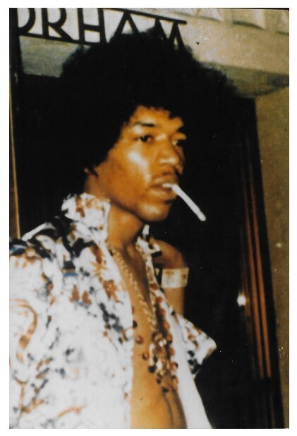 Hendrix, Jimi / Standing Near Doorway-with Cigarette-Shirt Open