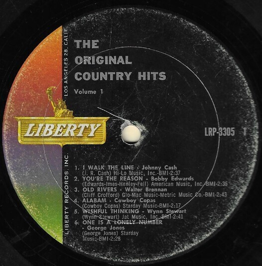 Various Artists / The Original Country Hits - Volume 1 | Liberty LRP-3305 | Mono | 1963