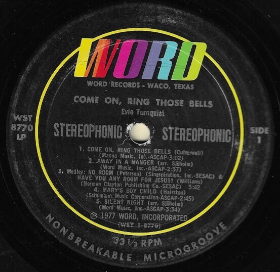 Evie / Come On, Ring Those Bells | Word WST-8770 | Stereo | 1977