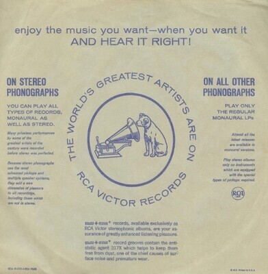 Rca Victor / Enjoy the Music You Want (1961)