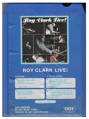 ROY CLARK LIVE! 8 TRACK TAPE CARTRIDGE 8150-26005