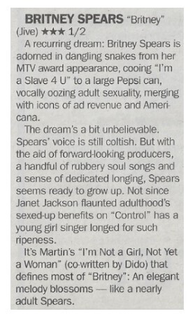 Spears, Britney / Britney | November 2001
