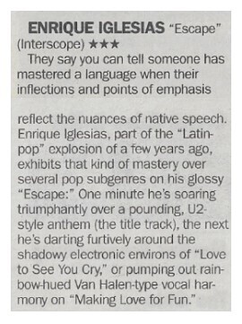 Iglesias, Enrique / Escape | November 2001
