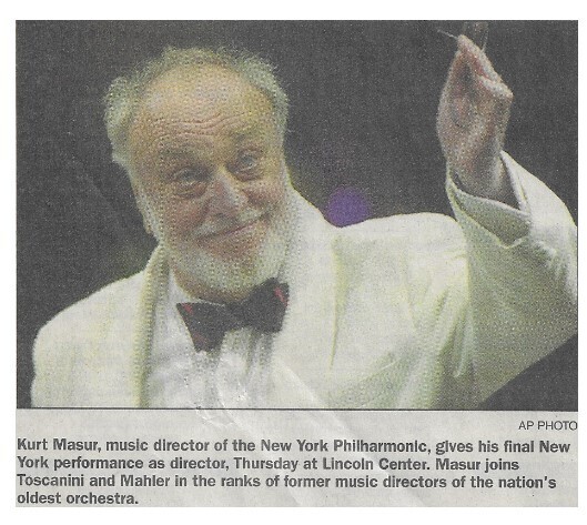 Masur, Kurt / New York, NY (Lincoln Center) | July 2002
