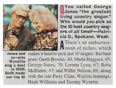 Jones, George / Greatest Living Country Singer | July 2002
