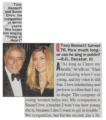 Bennett, Tony / Tony Bennett Turned 76. | September 2002