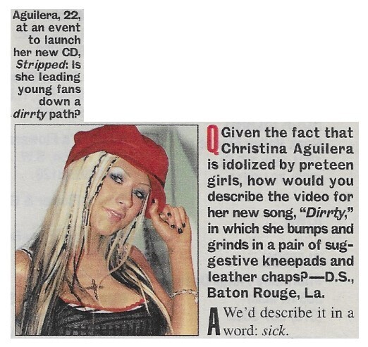 Aguilera, Christina / Bumps and Grinds in Kneepads | November 2002
