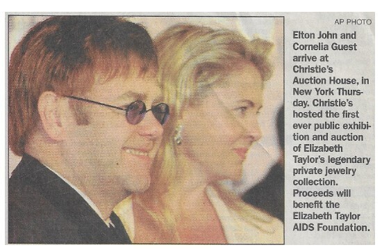 John, Elton / New York, NY (Christie's Auction House) | September 2002