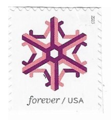 United States / 2015 | Geometric Snowflake - Pink | Presorted Standard