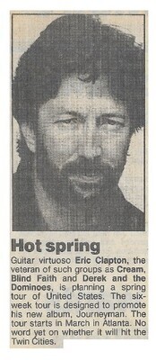Clapton, Eric / Hot Spring | November 1989