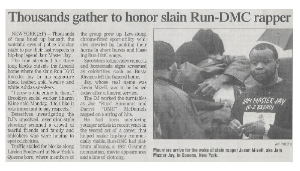 Run-DMC / Thousands Gather to Honor Slain Run-DMC Rapper / 2002