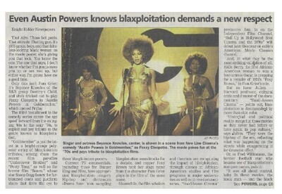 Beyonce / Even Austin Powers Knows Blaxploitation Demands a New Respect / 2002