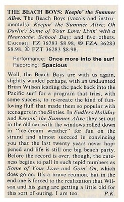 Beach Boys, The / Keepin&#39; the Summer Alive | August 1980