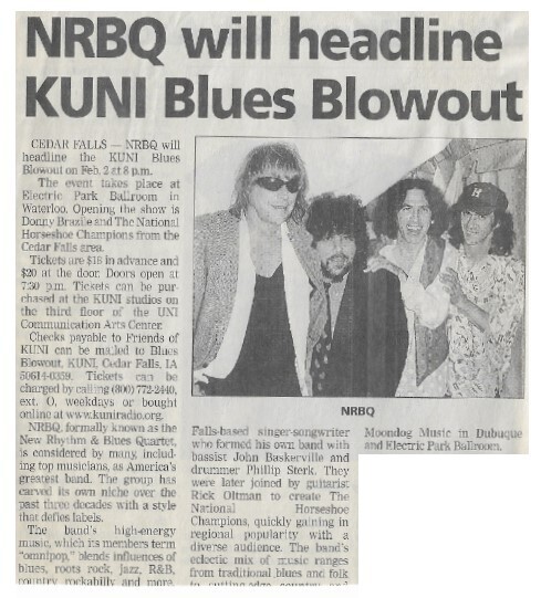 NRBQ / NRBQ Will Headline KUNI Blues Blowout | January 2002
