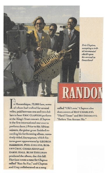 Clapton, Eric / Mozambique, East Africa (King's Trust Concert) / 1989