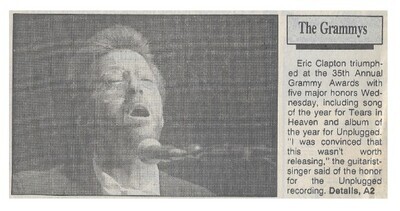 Clapton, Eric / Five Major Honors (The Grammys) | 1993