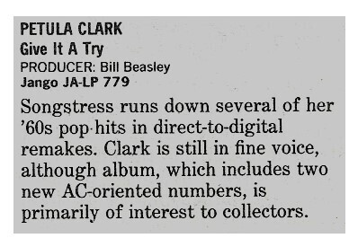 Clark, Petula / Give It a Try / 1987