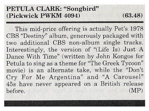 Clark, Petula / Songbird / 1992