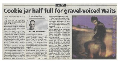 Waits, Tom / Alice | Cookie Jar Half Full for Gravel-Voiced Waits | July 2002