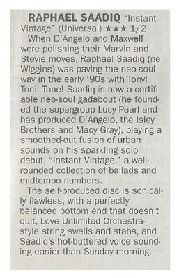 Saadiq, Raphael / Instant Vintage | June 2002
