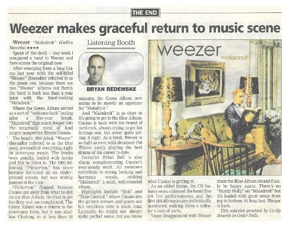 Weezer / Maladroit | Weezer Makes Graceful Return to Music Scene / 2002