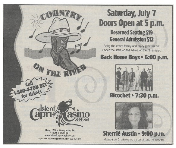 Austin, Sherrie--Ricochet / Marquette, IA (Isle of Capri Casino + Hotel) / 2001