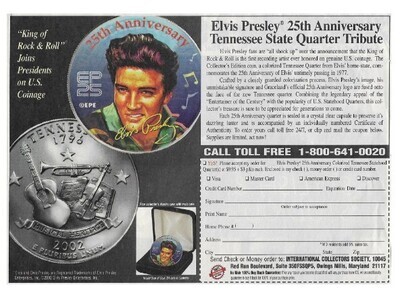 Presley, Elvis / 25th Anniversary Tennessee State Quarter Tribute | 2002