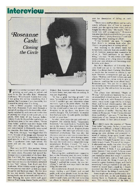 Cash, Rosanne / Seven Year Ache | Closing the Circle | May 1981