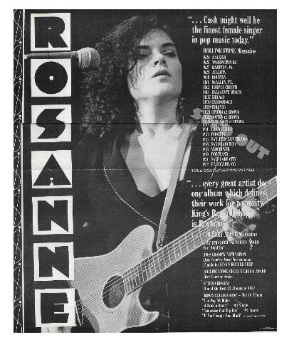 Cash, Rosanne / King&#39;s Record Shop | with Tour Dates | March 1988