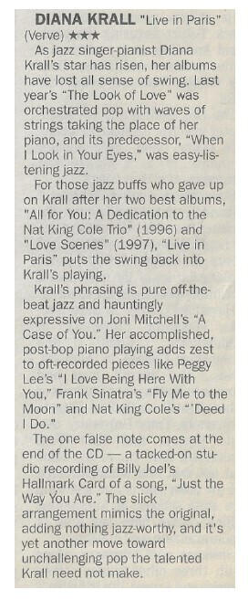 Krall, Diana / Live in Paris / 2002