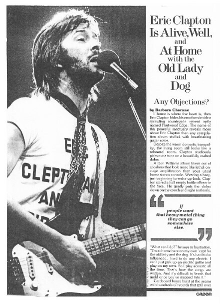 Clapton, Eric / Eric Clapton is Alive, Well, and At Home with the Old Lady and Dog / 1977