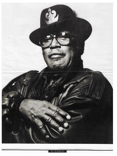 Diddley, Bo / In Leather Jacket, Hat-Name at Bottom / 1992