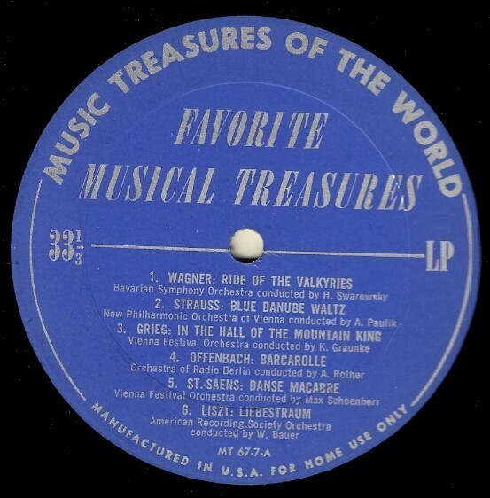 Various Artists / Favorite Musical Treasures | Music Treasures of the World MT-67-7