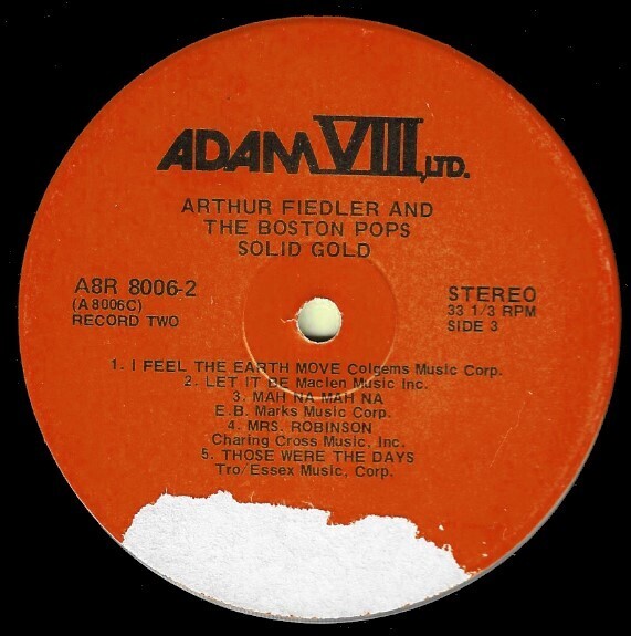 Fiedler, Arthur (+ The Boston Pops) / Solid Gold | Adam VIII A8R-8006-2 | Stereo | 1973