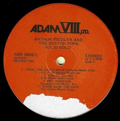 Fiedler, Arthur (+ The Boston Pops) / Solid Gold | Adam VIII A8R-8006-2 | Stereo | 1973