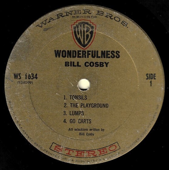 Cosby, Bill / Wonderfulness | Warner Bros. WS-1634 | May 1966