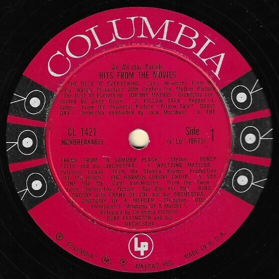 Various Artists / An All-Star Parade - Hits From the Movies | Columbia CL-1421 | Mono | 1959