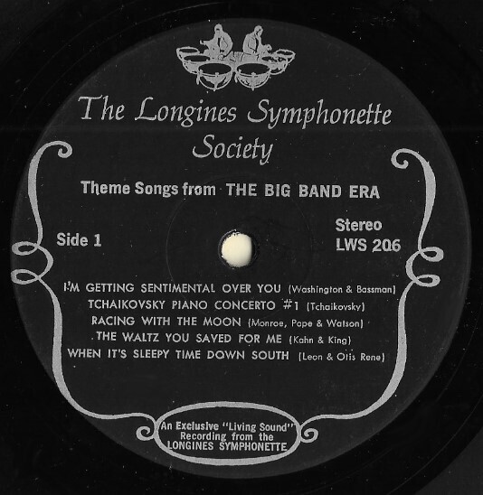 Longines Symphonette / Theme Songs From the Big Band Era | Longines LWS-206 | Stereo | 1966