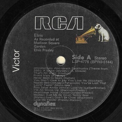 Presley, Elvis / As Recorded at Madison Square Garden | RCA Victor LSP-4776 | June 1972