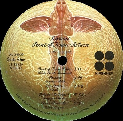 Kansas / Point of Know Return | Kirshner JZ-34929 | October 1977