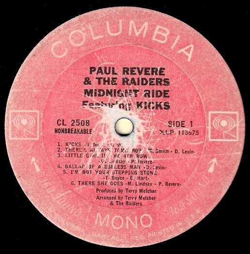 Revere, Paul (+ The Raiders) / Midnight Ride | Columbia CL-2508 | May 1966 | Mono