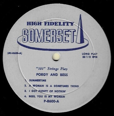 101 Strings / Porgy and Bess | Somerset P-8600 | Mono | 1959